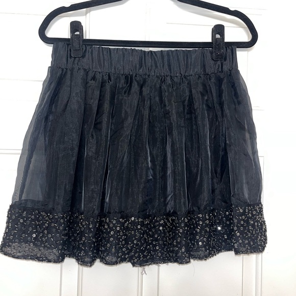 Kimchi Blue Sequence Tulle Skirt- Black - Picture 6 of 6